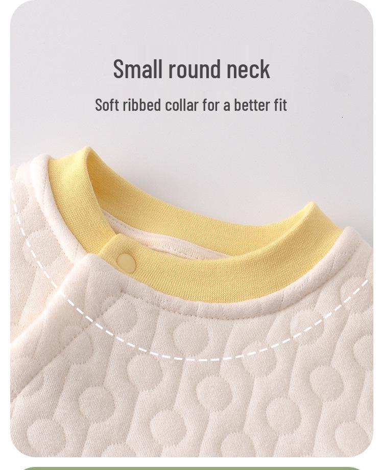 Thickened Baby Split-Leg Romper: Boys & Girls Crawling Onesie for Spring, Autumn, Winter