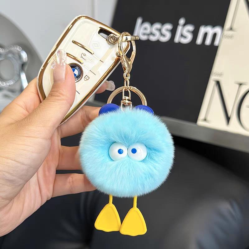 Cute Duck Plush Keychain and Backpack Pendant Duck Leg Coal Ball озеро синий