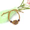 Hand-Woven Crystal Stone Mesh Pocket Bracelet Bracelet Adjustable Telescopic Mesh Pocket Net Holder B58