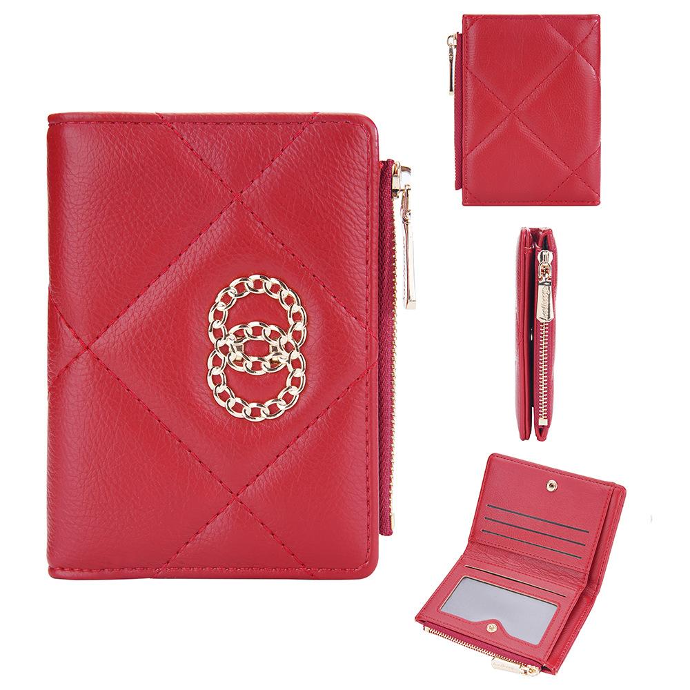 

Baellerry Жіночий короткий гаманець із гніздом для кількох карток Модний портмоне на блискавці для монет із штучної шкіри