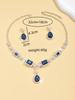 3 Pieces of Women's Zircon Water Drop Earrings with Necklace Zircon Set for Weddings, Banquets, Parties, and Holiday Gifts