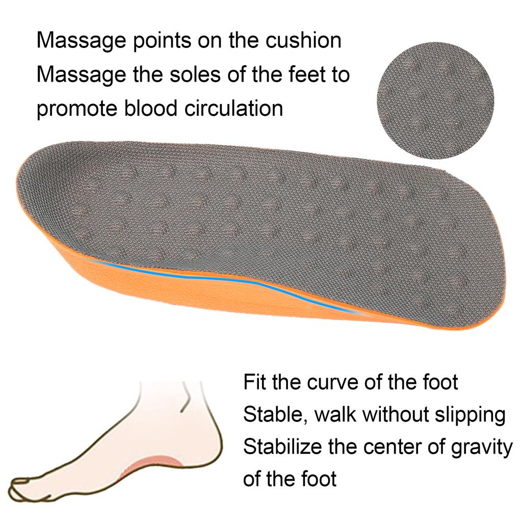 Heel Cups Height Increase Heel Support Cushioning PU Heel Pain Care Shoe Inserts Insoles