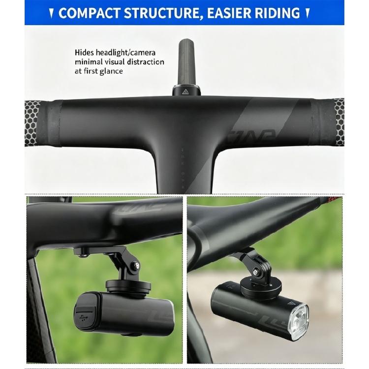 Forward Extension Camera Mount for Integrated Road Bike Bar, Action Camera Holder for Front Ride Video Use Daily
