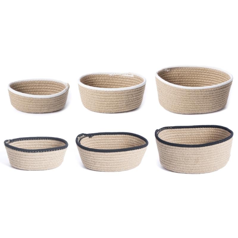 Multipurpose Handmade Cotton Rope Storage Baskets for Decoration and Storage Versatile Organizers Home Accessory