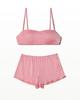 HOOPOE Love Silk Bralette & Boy Shorts Set_Pink Icing