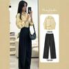 2025 Korean Style Chic Two-Piece Commuting Set - Age-Reducing Early Autumn Outfit