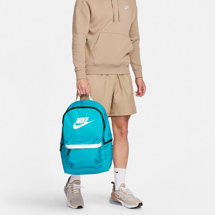 Nike Heritage Fabric Backpack Regular Unisex Clear Transparent Blue & Stadium Green & Coconut Milk Casual FN0785-406