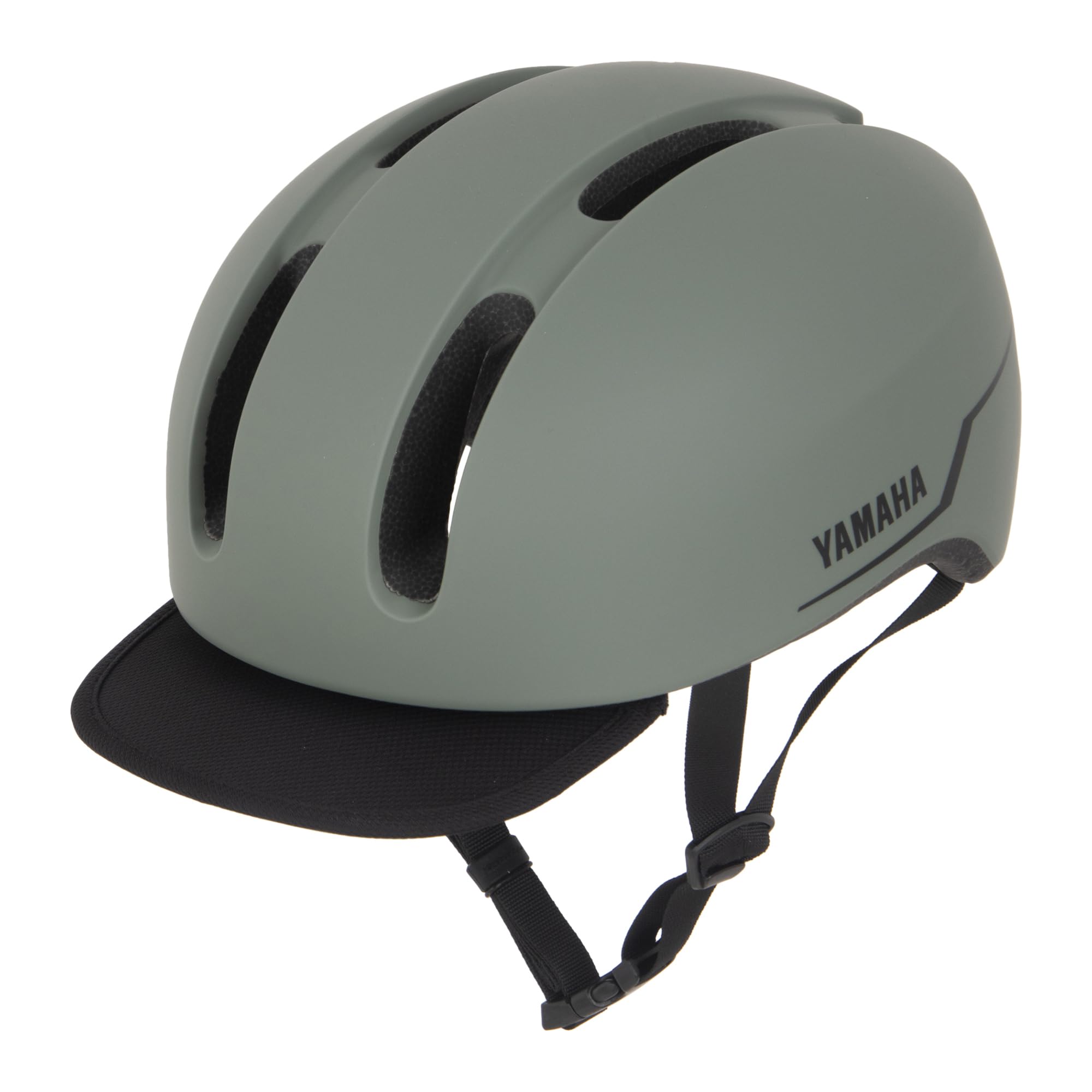 

Genuine Yamaha Canvas Urban Bicycle Helmet, Matte Olive, M/L Sizes, Q7C-OGH-Y00-03F (Yamaha Logo)