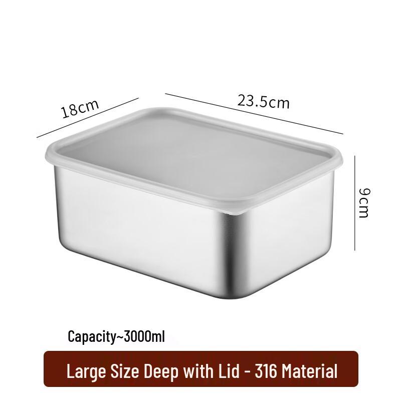 Hongqisheng 316 Stainless Steel Japanese Style Food Storage Container Set