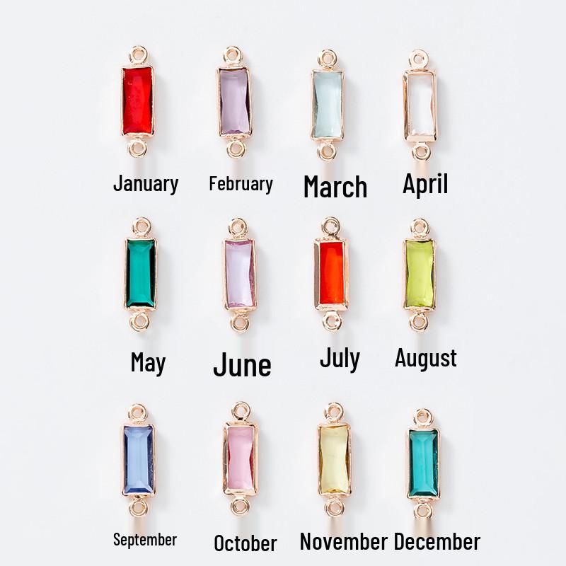 6mm Single Pendant Birthstone Jewelry - 12 Colors DIY Necklace & Earrings with K9 Glass