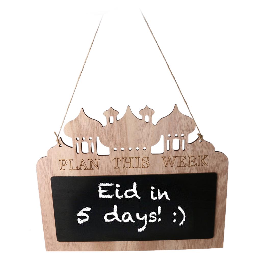 Wooden Ramadan Countdown Calendar Eid Festival Party Background for Party Decorations Accessory