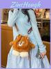 Tom And Jerry Soft Plush Cartoon Shoulder Bag With Zipper Pocket For Kids