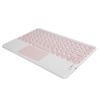 Bluetooth Keyboard Touchpad Round Keycap with Ergonomic Design Stable Connection 10inPink