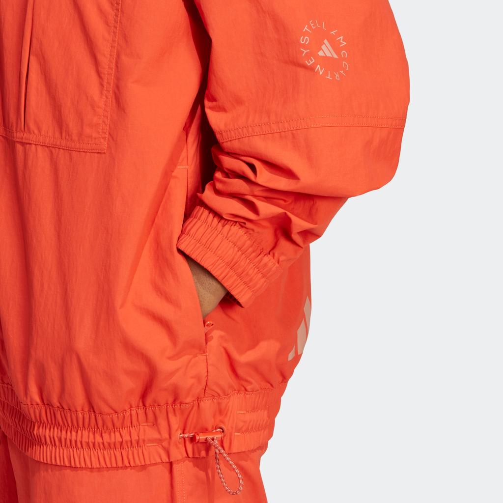 Adidas X Stella McCartney Solid Color Zip Collar Woven Jacket Women Jacket Bright-Chili-Red HS0035