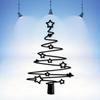 1-Piece Minimalist Xmas Tree Wall Art Metal Decor Rustproof Indoor Outdoor Holiday Home Garden Yard Decoration Sculpture Gift