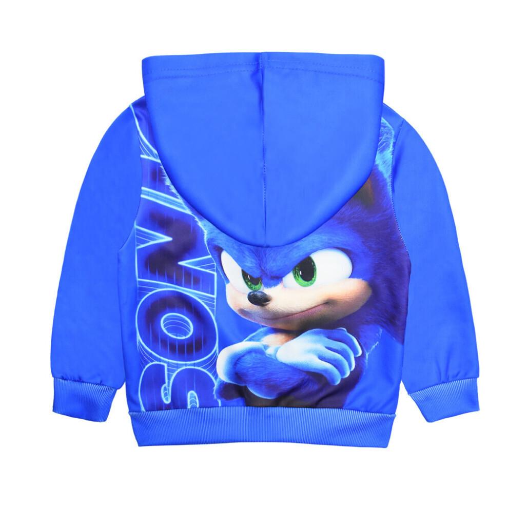 Sonic The Hedgehog Boys Sweatshirt Coat Zipper Hoodies Jacket Sports Tops Kids Long Sleeve Outerwear