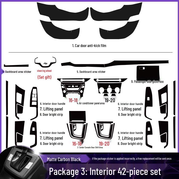 Hyundai Elantra 16-20 Carbon Fiber Gear Shift Protective Film