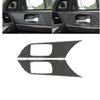 For Mitsubishi Lancer EVO 2008-2015 Carbon Fiber Rear Door Control Panel Sticker Handle Modified Trim Accessories Plastic