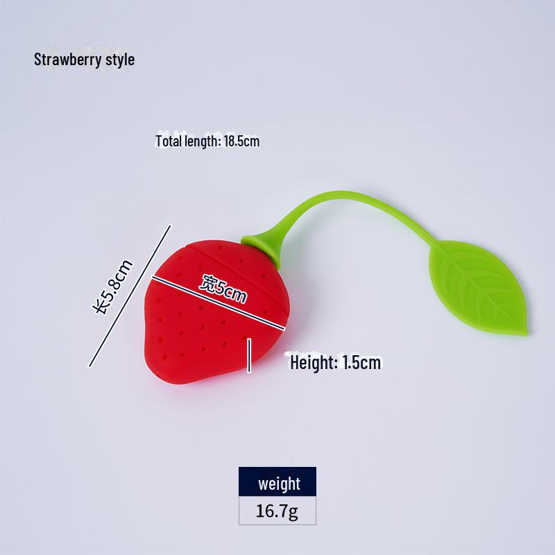 

Креативное съемное ситечко для заваривания чая из силикона и нержавеющей стали Strawberry земляничный