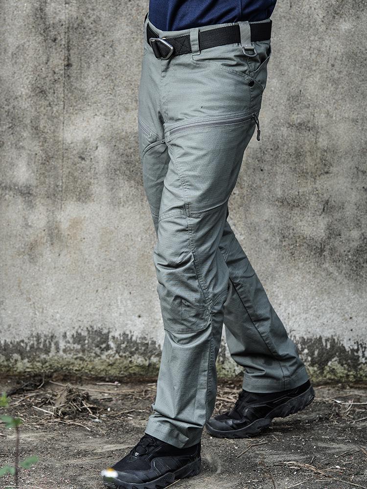 Men's Slim Fit Tactical Cargo Pants - Water-Repellent, Military-Style, for Spring/Autumn Outdoor Work and Training.