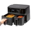 Friteuse à air chaud air fryer 9l double compartiement 2700w proficook pc-fr1295h-noir