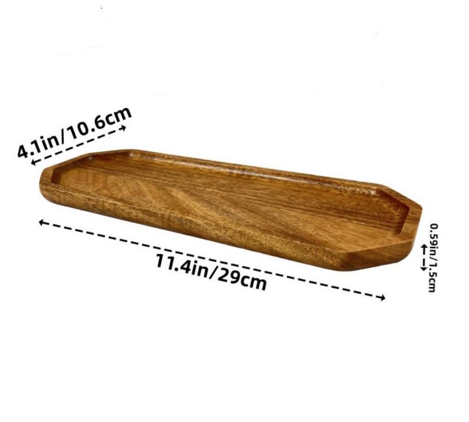 Japanese Solid Wood Fruit Plate Factory Wholesale Wooden Tray Multi-size High-value Fruit Tray Snack Plate