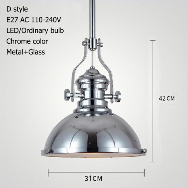 3 style Loft retro Industrial hanging Hardware metals pendant lamp vintage E27 LED lights Kitchen