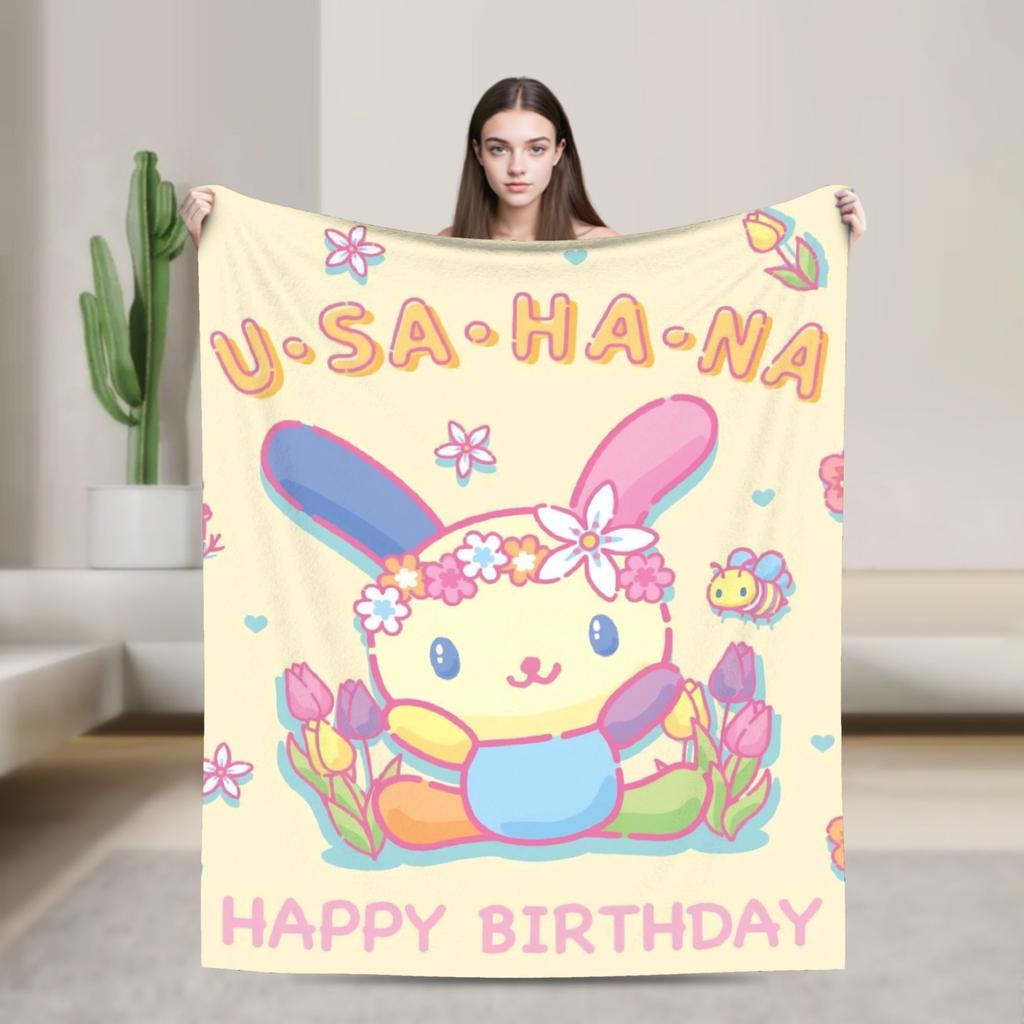 Usahana Cartoon Plush Blanket Kids Adult  Flannel Throw Blanket For Living Room Super Warm Custom  Quality Bedspread Gift Idea