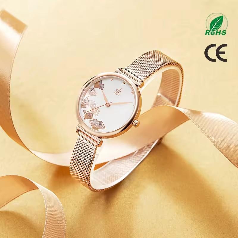 Shengke K0139 K0139L Fashion Band Luxury Business Dress Ladies Watch Waterproof Flower Wristwatch for Women Girls Gift