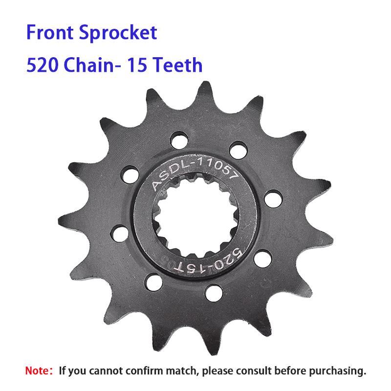 520 13T/14T/15T Front 40T/42T/45T/48T/52T Rear Sprocket For KT/M 350 400 450 500 525 530 EXC SX MX MXC XC XCW SXF XCF RR SMR SXS