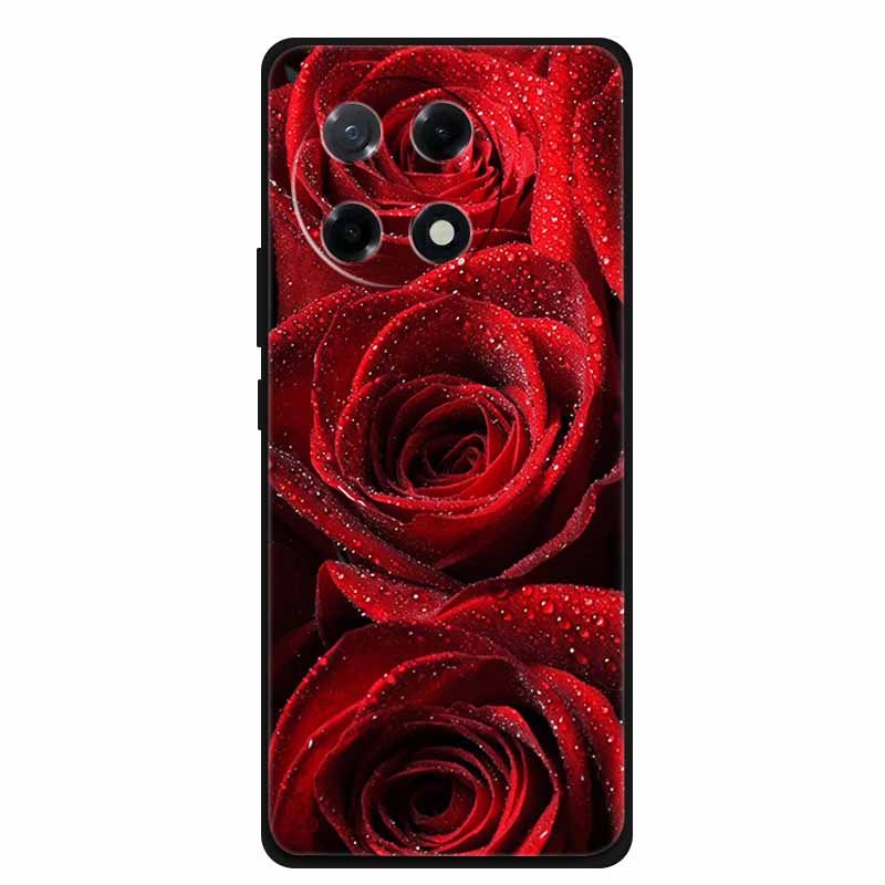 For Tecno Spark 30 Pro Case Luxury TPU Soft Silicone Back Cover Phone Cases on Spark30Pro KL7 Protector Bumper Love Flower Coque