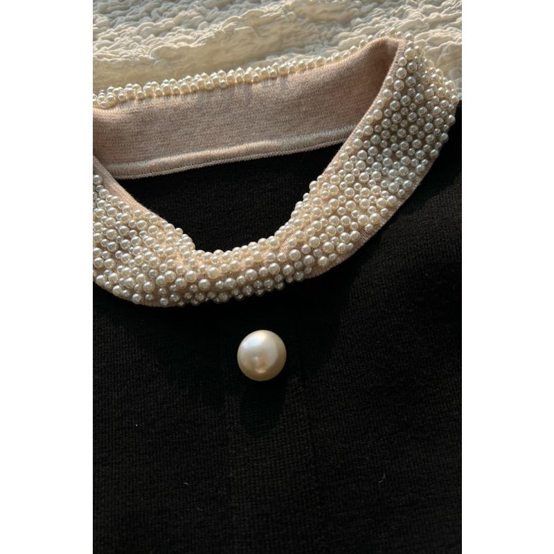 Winter Femininity Socialite High Sense Cold Imperial Sister Rich Daughter Black Bottoming Dress