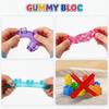 New Transparent Crystal Soft Gummy Jelly Building Blocks Squishy Stretchy Toy For Kids Creative Tabletop Games Collectible Toy