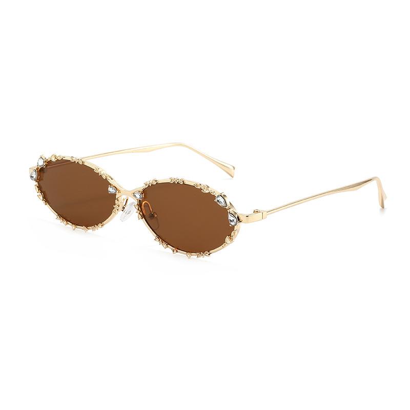 JYL TS Square Sunglasses Blue Rimless UV Protection Street Shot Women 3667 A-3112
