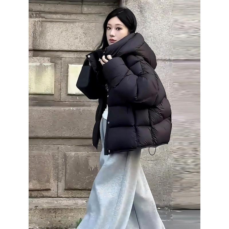 Cloud Puff Daunen Baumwollkleidung Damen Neu Kurz Kapuze Verdickt Warm Mode Brot Kleidung Leichte Luxusjacke