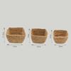 Seagrass Square Baskets – Natural – Set of 3