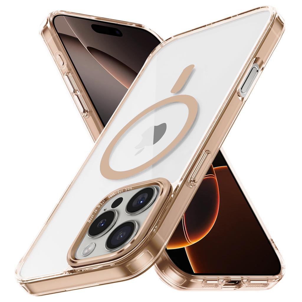 Für iPhone 16 Pro Max Hülle Kompatibel mit MagSafe TPU+PC Transparentes Handy-Cover