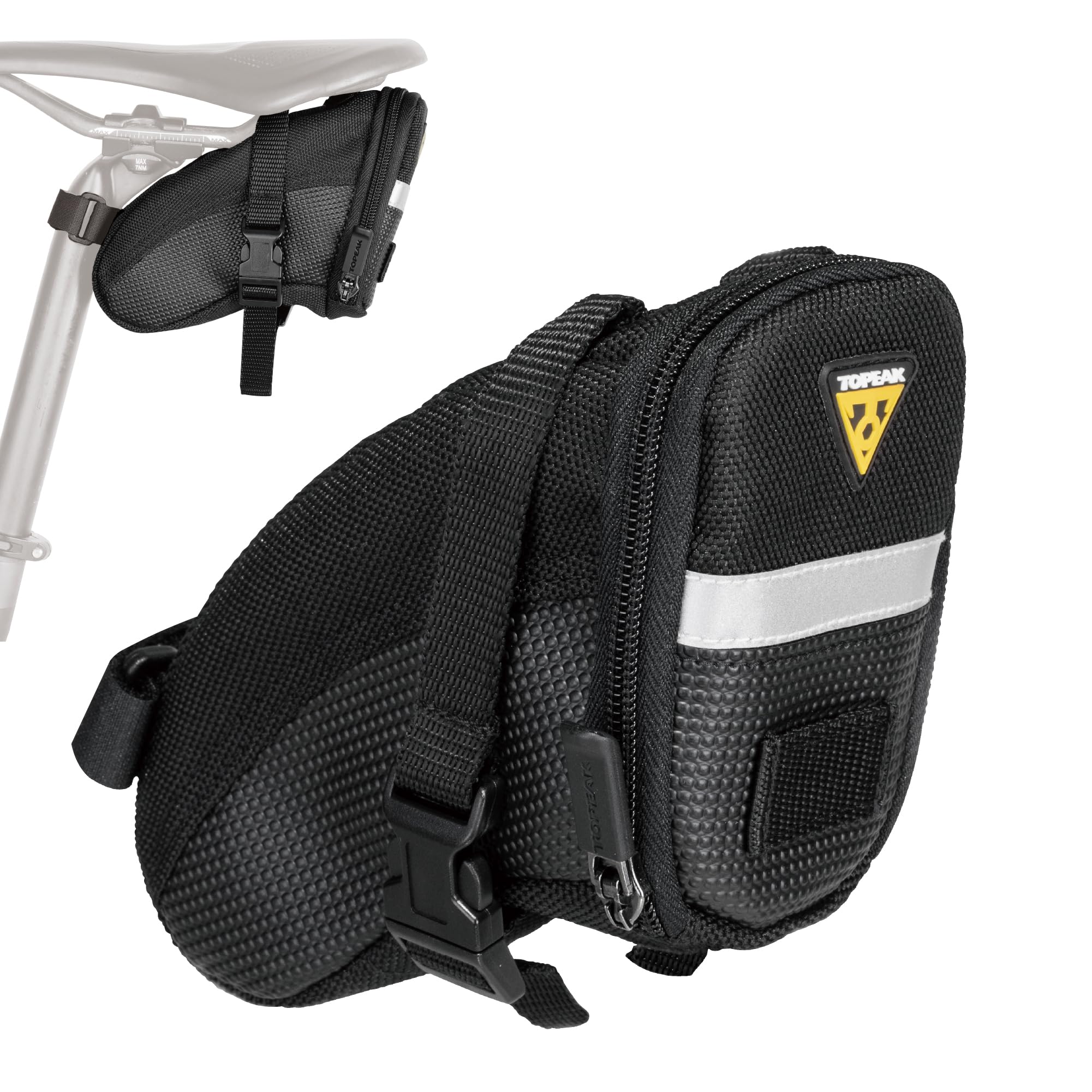 

TOPEAK Aero Wedge Pack (Strap Mount), Size S, Black, BAG21901