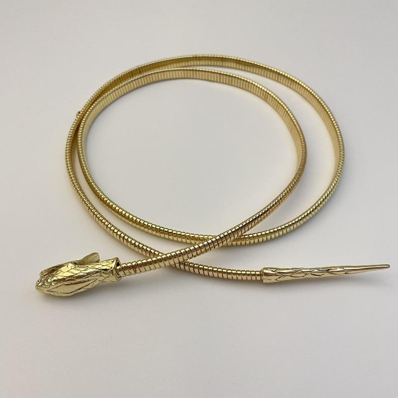 Japanische und koreanische goldene Schlangen-förmige Taillenkette mit Anzugrock Metallkettengürtel Schlangenkopf Hosenkette Damen neue Halsketten-Trend