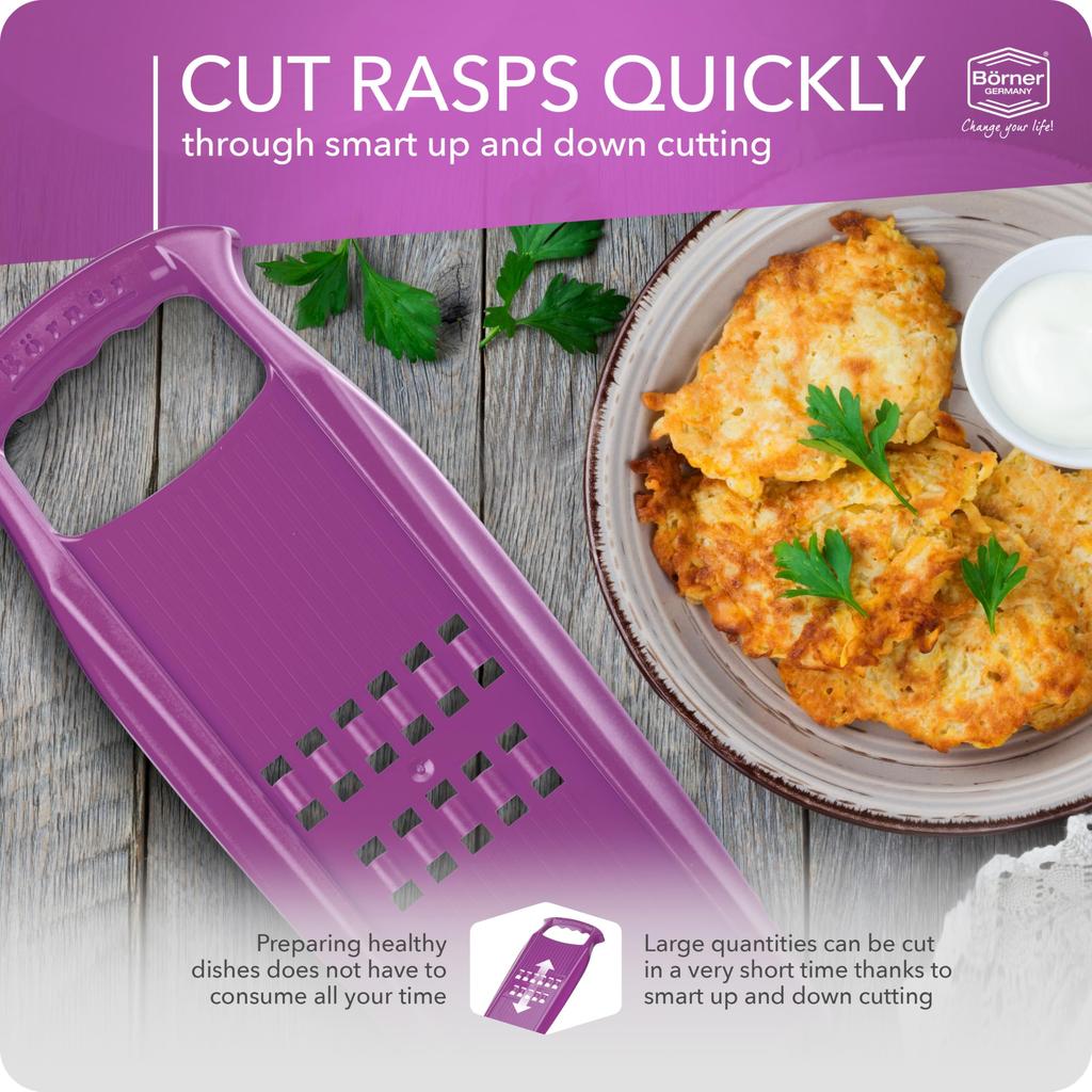 PowerLine Potato Grater Vegetable Grater for Swiss Hash Zucchini Fritter Vegetable Shredder for Raw Slicer Börner Rösti • Rösti (Potato Browns) •