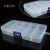 Jewelry Storage Box Pill Beads Holder Organizer Case Box 10 Compartment for Nail Art Tips