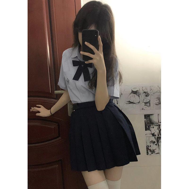Sakuragi Kita Embroidered Blue JK Summer School Uniform Shirt