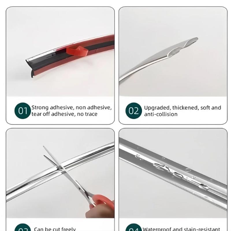 Curved Right Angle Edge/Corner Molding Trim Tape/Wall Edge Decorative Strip/Pvc Decoration Line/Self-Adhesive
