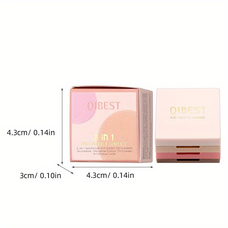 3 w 1 rozświetlacz do twarzy i paleta do konturowania różem Pearl Polarising Stereo Matte Finishing Powder Natural Waterproof Eye Shadow Makeup Palette