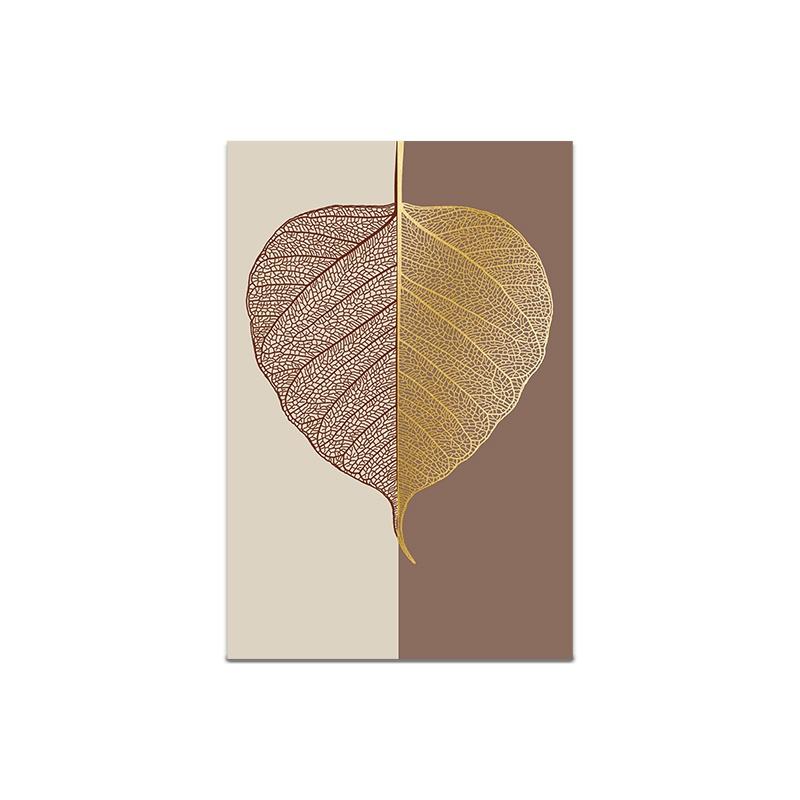 Abstract White Flower Canvas Painting Poster Green Leaves Wall Art Print Decorative Picture Modern Living Room Home Decor Unframed