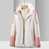 Women's Mink Fleece-Lined Three-in-One Detachable Waterproof Windproof Mountaineering Suit