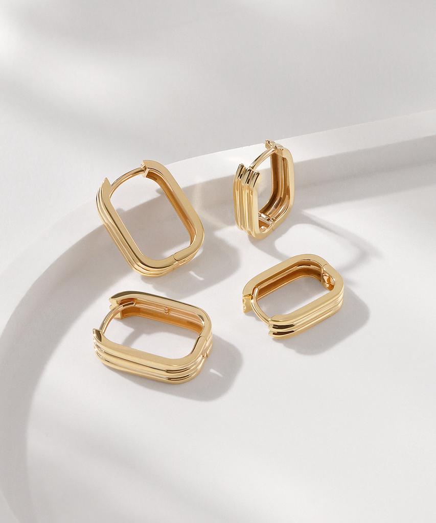 Mcel 14K Ceracube Ring Earrings