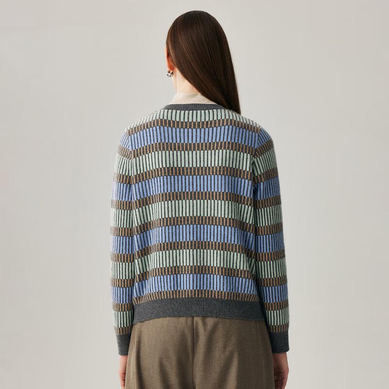 Zhaojun 2025 Autumn/Winter 100% Cashmere Round Neck Cardigan
