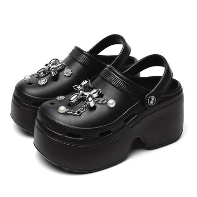 Fashion “Glamorous Silver Thick - Sole with Ornaments - Trendy Summer Footwear for Fashion - Forward Individuals”