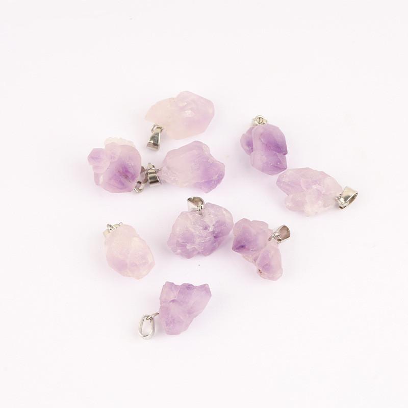 10 Pieces Irregular Natural Raw Stone Pendant for Jewelry Making DIY Necklace Earrings Accessories Reiki Healing Crystal Chakra Gemstone Pendant